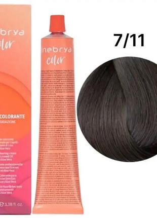 Крем-фарба inebrya сolor 7/11 з вмiстом амiаку, 100 мл