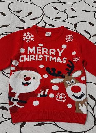 Свитер новогодний на ребенка 3-4 лет, фирмы little kids