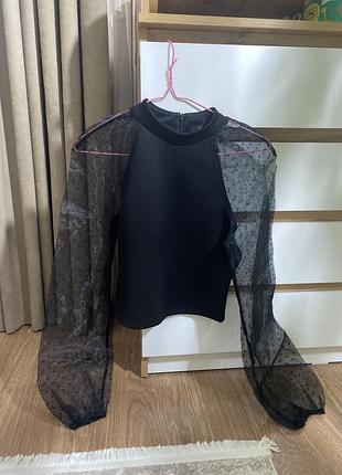 Кофтинка з прозорими рукавами