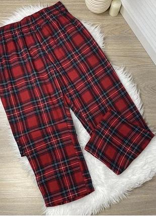 Штани в клітинку піжамні для дому, широкі домашні штани ідеальний стан george
