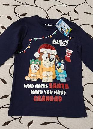 Реглан новогодний 100% хлопок на ребенка 5-6 лет, фирмы nutmeg