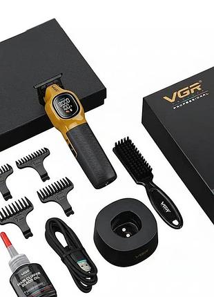 Тример для стрижки волосся vgr v-886t gold 8000rpm 4 насадки