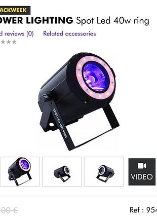 Power lighting spot led 40w ring