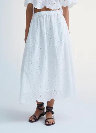 Юбка в пол из прошвы,р52-54🤍🤍🤍