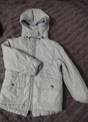 Куртка голубая теплая зимняя для девочки
