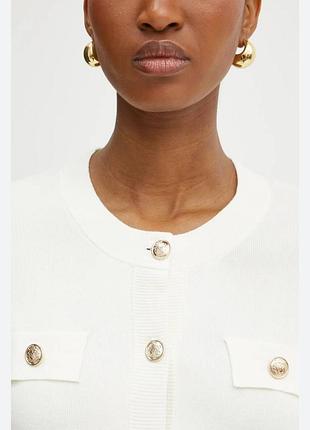 Женская кофта кардиган джемпер в молочном цвете