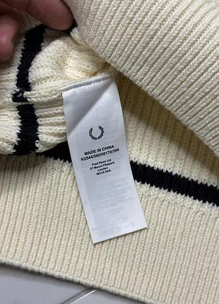 Fred perry striped v neck jumper men’s 5