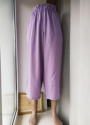 100% лиоцелл, лавандовые брюки кюлоты, esmara, л, 😍