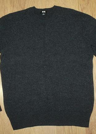 Женский серый шерстяной свитер uniqlo wool xs-s