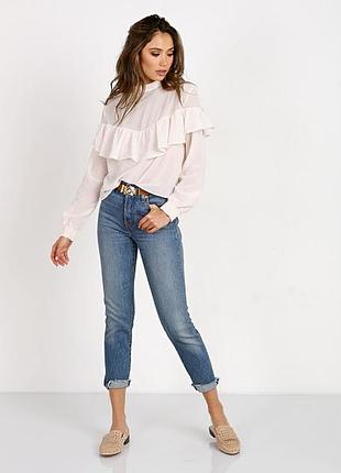 Стильная укороченная женская блузка с воланами wyldr, размер m, состояние новой