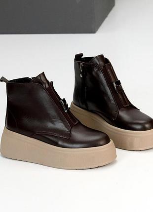 Черевики натуральна шкіра напівшерсть