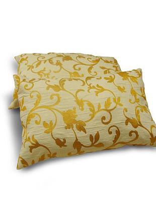 Комплект декоративных подушек вензель firanka 55х35см 2шт золотой (п_0359)