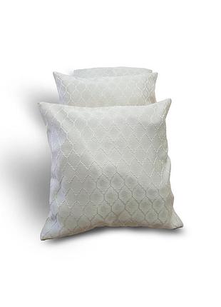 Комплект декоративных подушек ромбик firanka 40х40см 3шт молочные (п_0470)