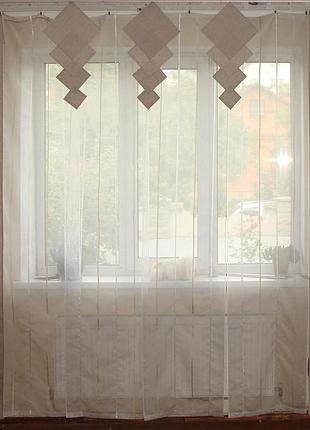 Комплект панельных шторок нануралка молочная