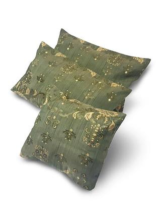 Комплект декоративних подушок firanka arda 25х40см 2шт 25х25см 1шт зелені (п_0557)