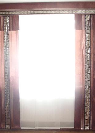 Комплект панельных шторок коричневые, 3м