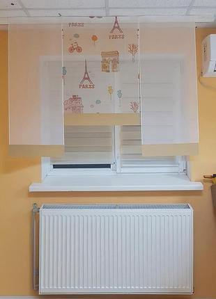 Комплект панельных занавесок firanka paris 3шт карниз 140см бежевый (6_5п)