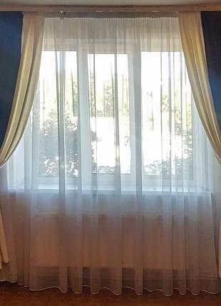 Комплект штор мелана шоколад із молочним