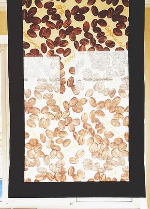 Римська штора firanka кава зерна карниз 98см бежевий з шоколадним (9р)