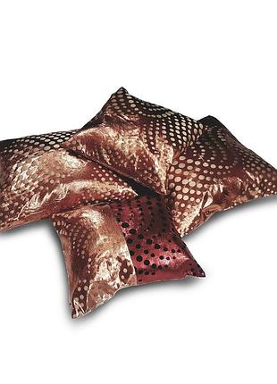 Комплект декоративных подушек firanka абстракция кружочки 4шт терракотовый (п_0689)