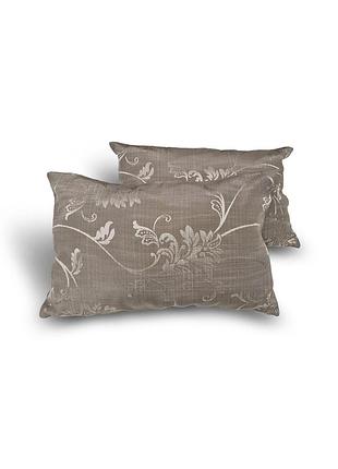 Комплект декоративних подушок firanka plants 50х34см 2шт оливковий з сірим (п_0824)