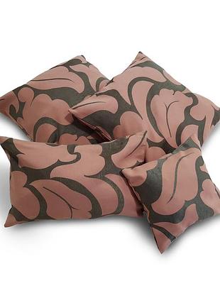 Комплект декоративних подушок firanka abstract 40х40см 2шт 40х25см 1шт 25х25см 1шт теракотові (п_0501)