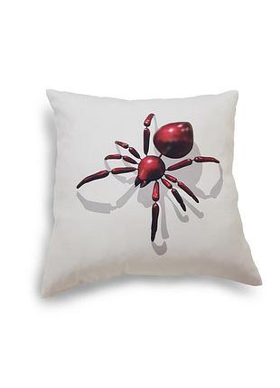 Декоративна подушка в подарунок firanka павук 1шт 40х40см молочний з червоним (па_09)
