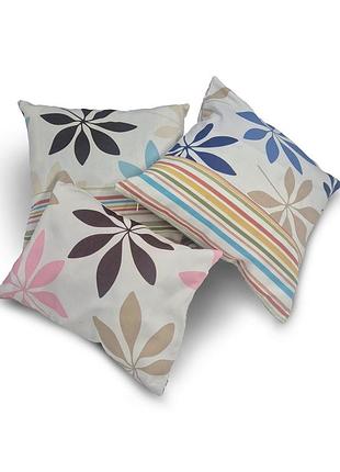 Комплект декоративных подушек firanka flowersline 40х40см 1шт, 35х35см 1шт, 35х25см 1шт (п_0761)