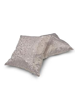 Комплект декоративных подушек firanka venzel 2шт 40х40см, мокко кофейный (п_0791)