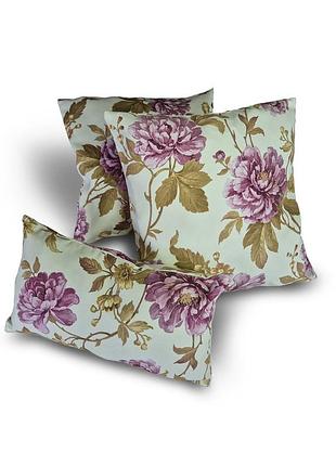 Комплект декоративных подушек firanka rose 45х45см 2шт 45х25см 1шт молочный с розовым (п_0730)