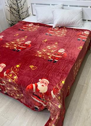 Фліс плед з окантовкою євро