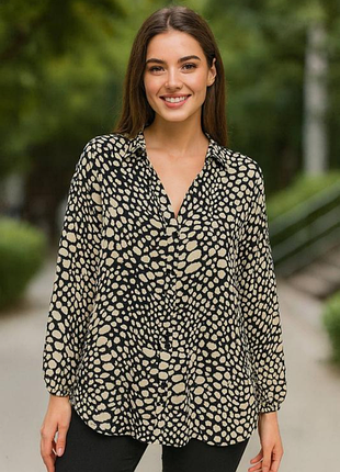Блузка блуза женская длинный рукав размер 2xl (52)