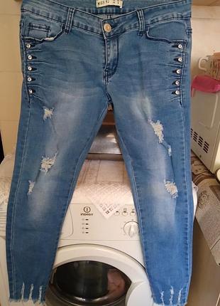 Женские штаны джинс-стрейч весна-лето-осень