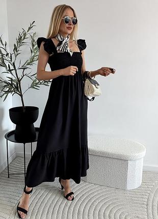 Красивое с воланом по низу платье 👗