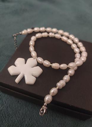 Чокер из натурального жемчуга