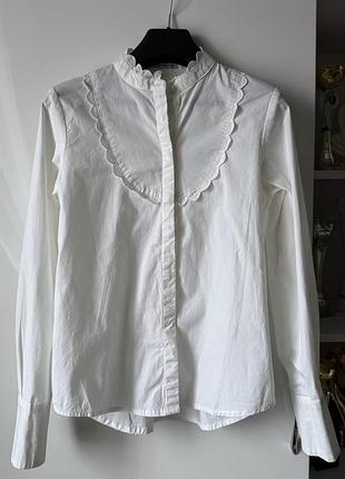 Молочная коттоновая рубашка