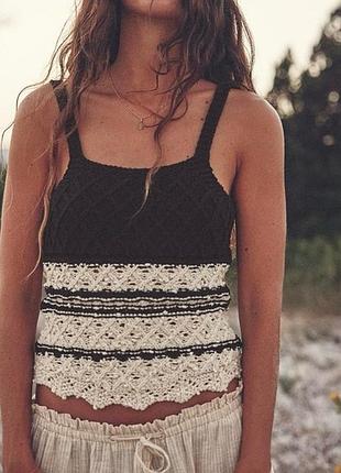 Вязаный ажурный топ отод zara