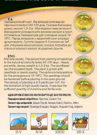 Капуста цвітна "сноубол" 0,5г  wos 2