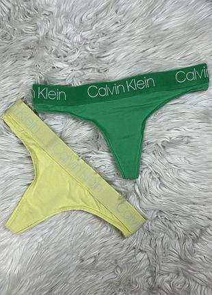 Набір трусиків стрінги бавовняні calvin klein