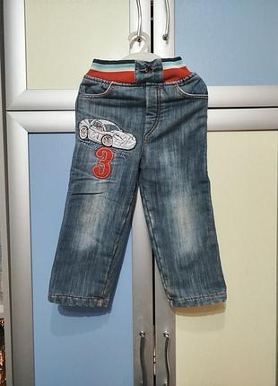 Детские джинсы для двора на флисе