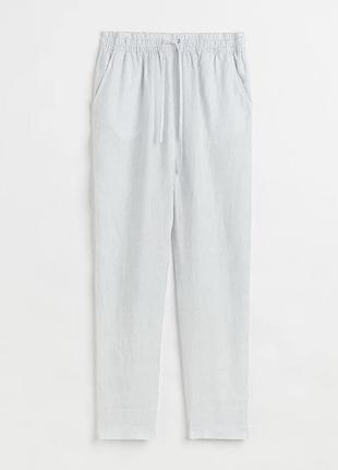 H&amp;m брюки штани льон смужка