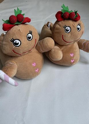 Новогодние комнатные тапки тапочки новорічні капці 36-37р