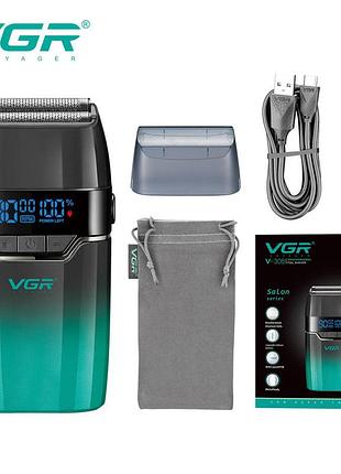 Электробритва vgr v-308 green шейвер