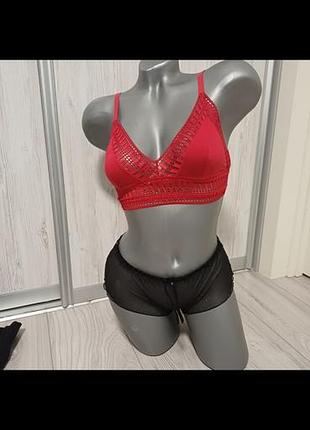 Комплект белья лиф и сексуальные прозрачные в сеточку трусики размер м