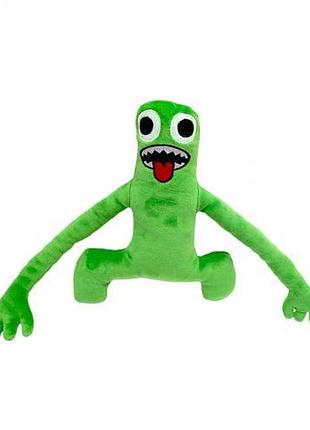 Мягкая игрушка kinder toys зеленый радужный друг, роблокс 28 см