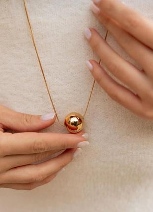 Удлиненное колье с шариком