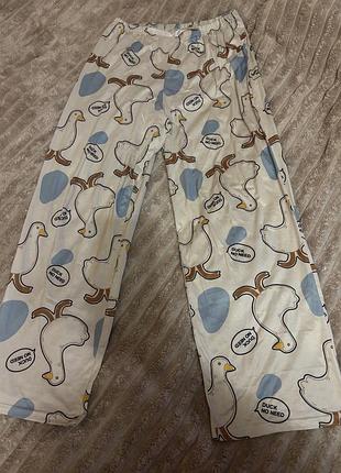 Піжамні штани з гусем м -л