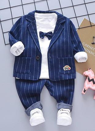 Костюм 52, р.s,m,l,xl,2xl, синий в полоску