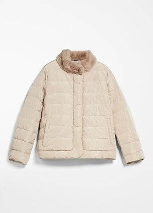 Пуховик натуральний пух maxmara розмір l 44