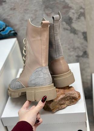 Жіночі черевики із натуральної шкіри з асиметричними кроями tokyo